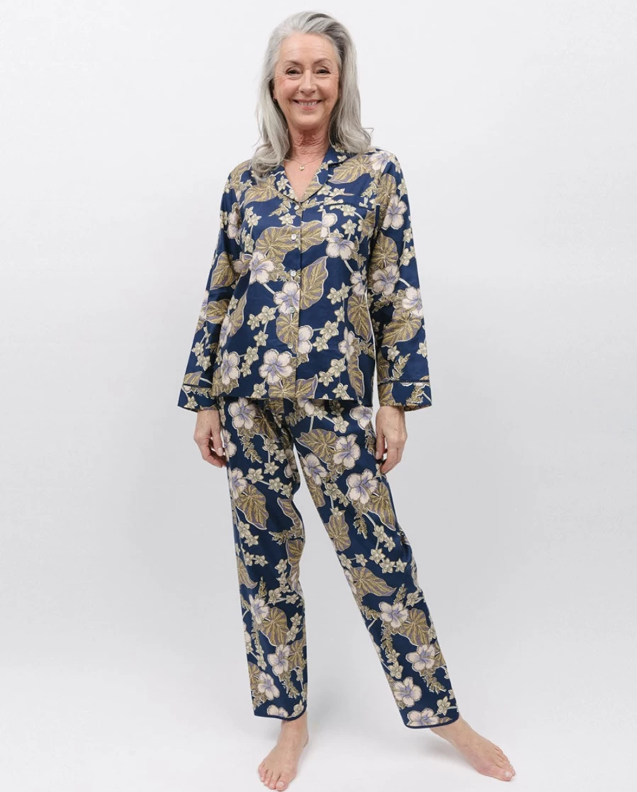 Cyberjammies Women's Winnie Floral Print Lace Trim Pyjama Set - Soft Sleepwear Pajamas