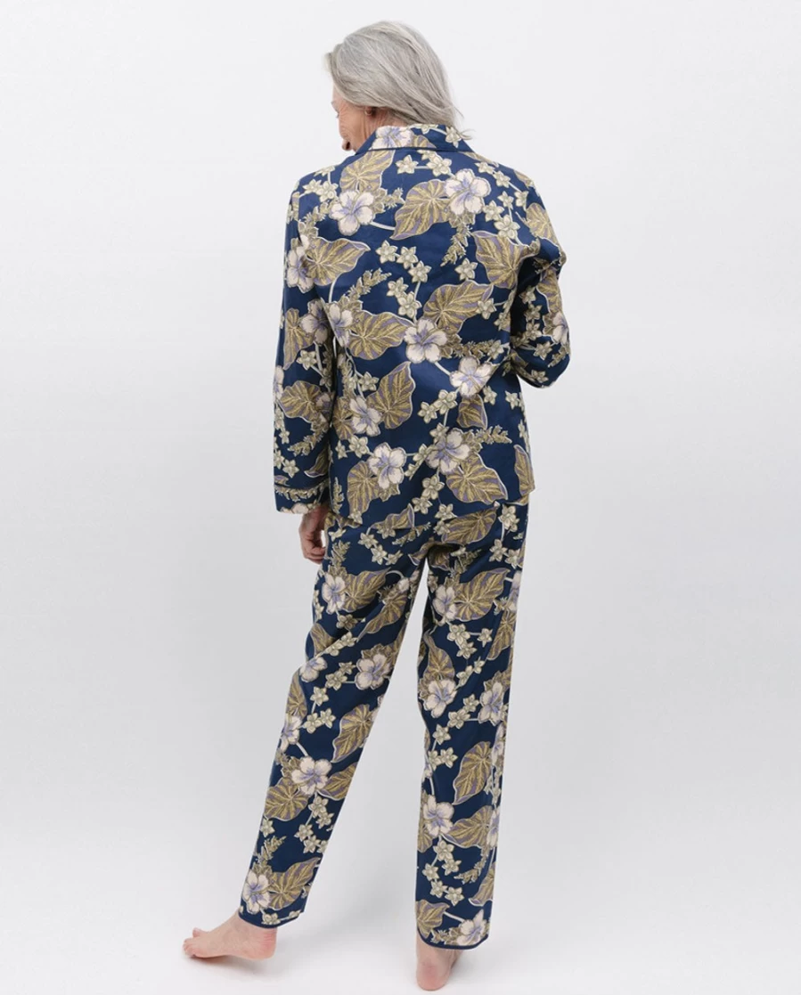 Cyberjammies Women's Winnie Floral Print Lace Trim Pyjama Set - Soft Sleepwear Pajamas