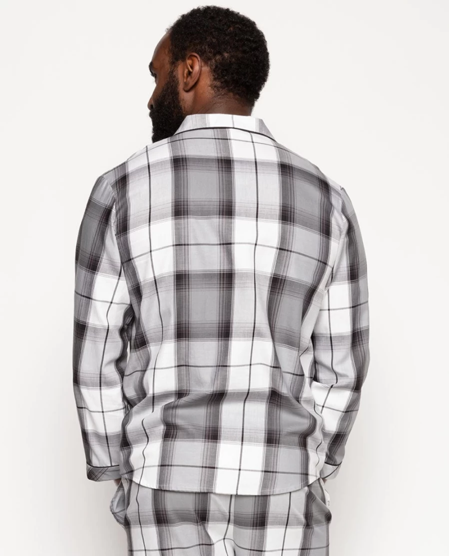 Cyberjammies Men's Samuel Check Pajama Top - Plaid Sleep Shirt for Men