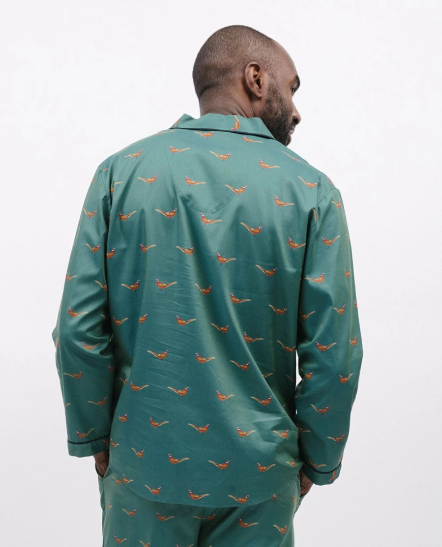 Cyberjammies Men's Whistler Pheasant Print Pyjama Top - Comfortable Sleepwear