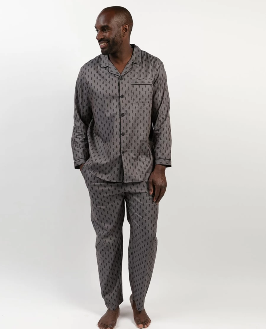 Cyberjammies Men's Mason Paisley Print Cotton Pyjama Set - Comfortable Sleepwear