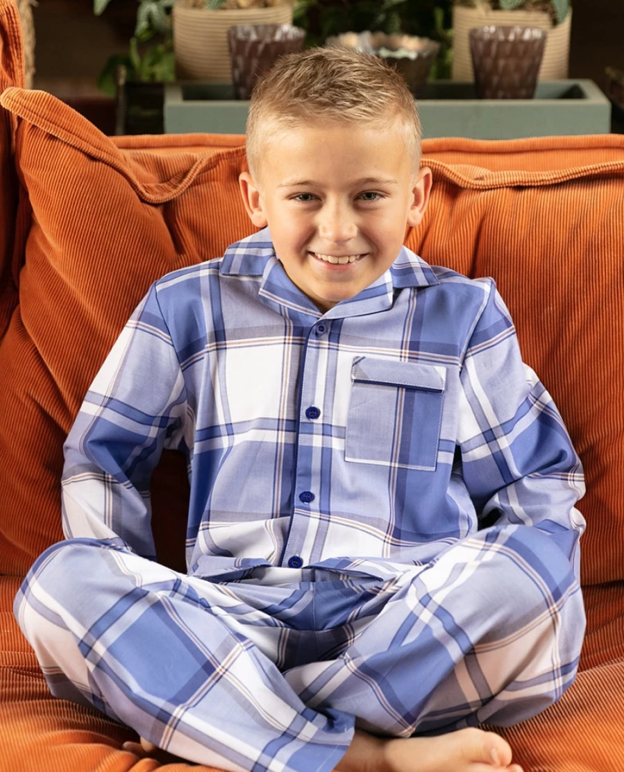 Cyberjammies Kids' Jamie Boys Check Pyjama Set - Comfortable Checkered Pajamas for Boys