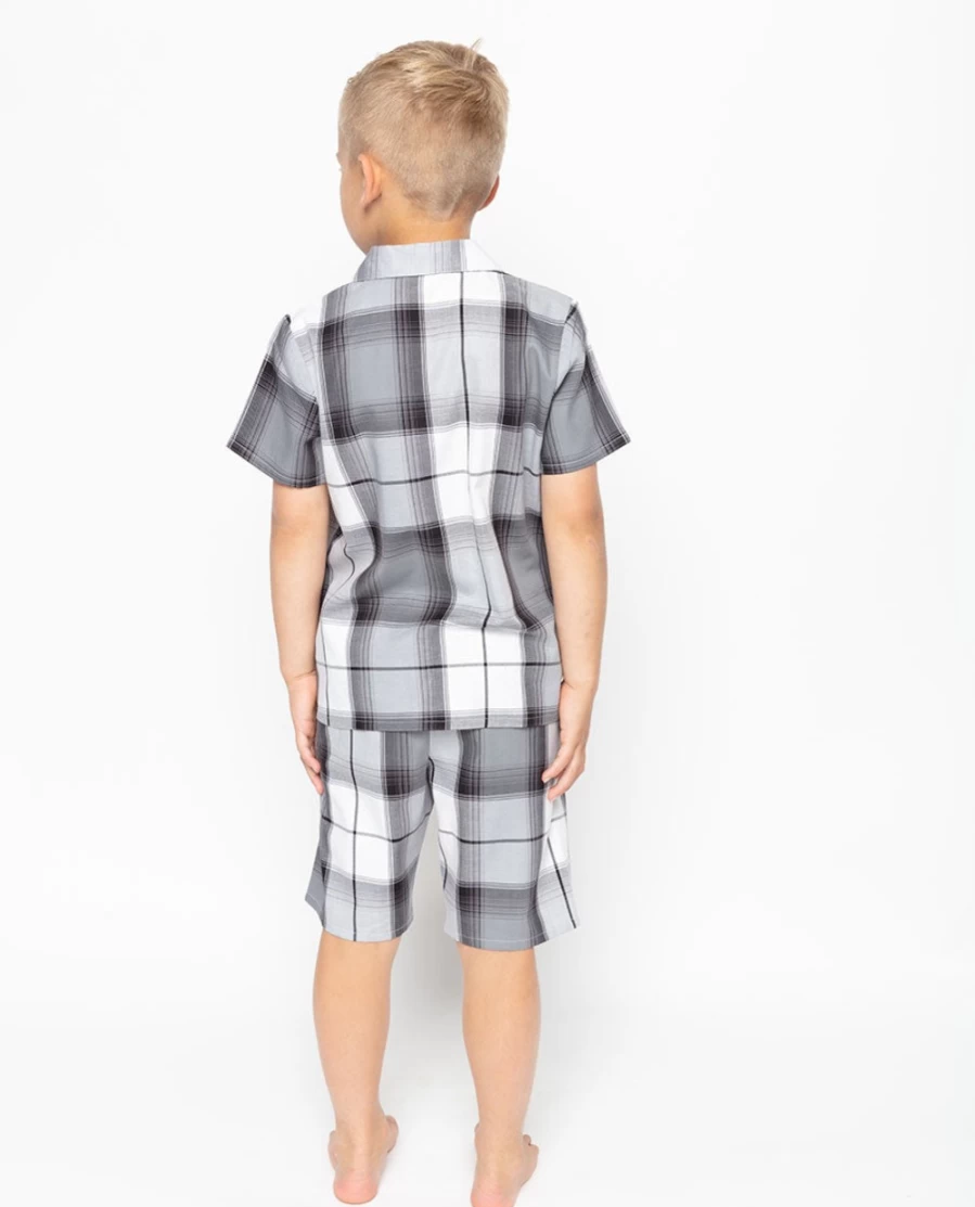 Cyberjammies Kids Samuel Check Shorty Pajama Set - Comfortable & Stylish Sleepwear