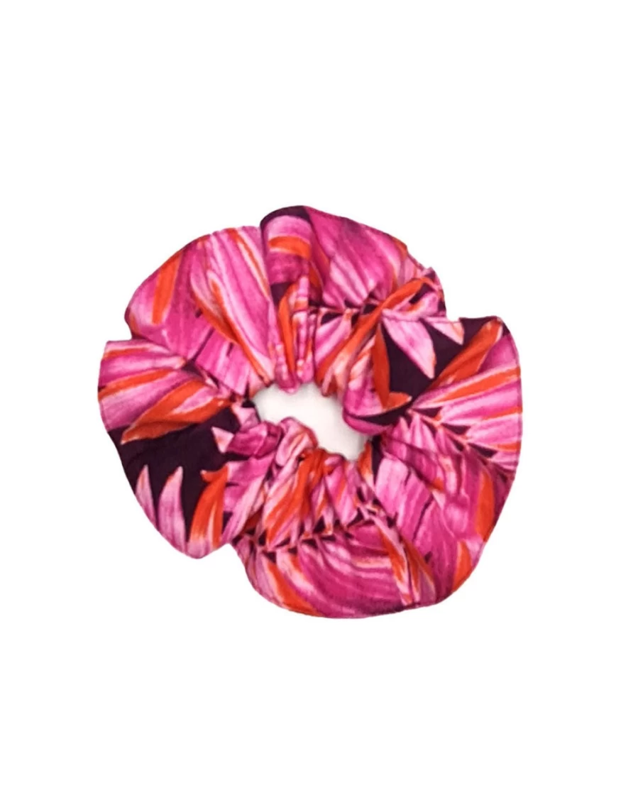 Cyberjammies Women's Carina Scrunchie with Tropical Palm Leaf Print - Stylish Hair Accessory