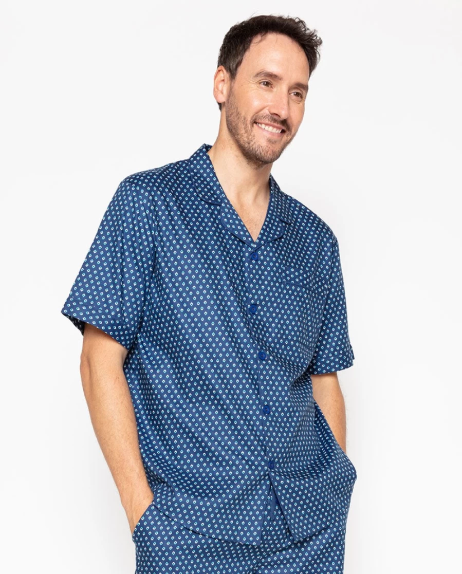 Cyberjammies Men's George Geo Print Pyjama Top - Stylish & Comfortable Sleepwear