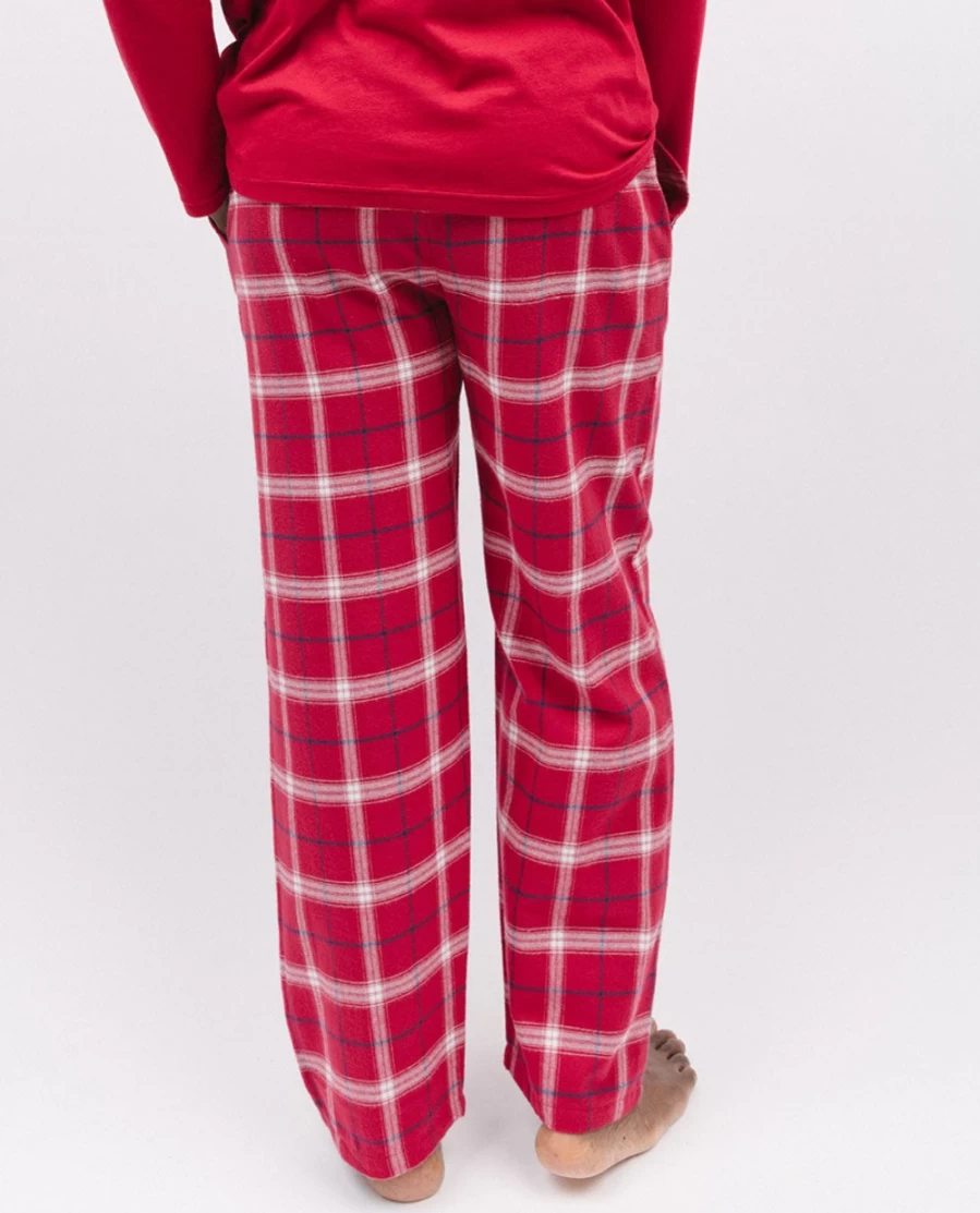 Cyberjammies Men's Noel Super Cosy Check Pyjama Pants - Plaid Winter Sleepwear