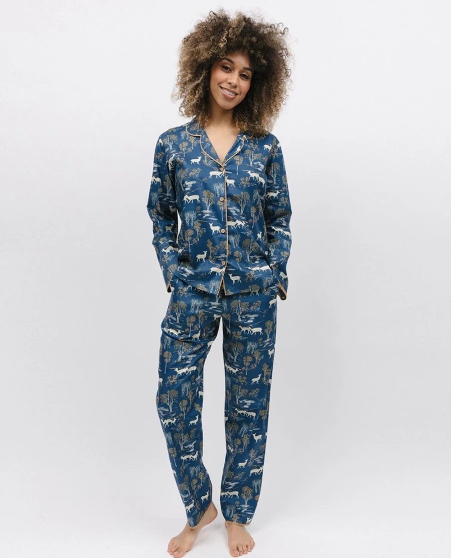 Cyberjammies Women's Fawn Woodland Print Pyjama Set - Cozy Sleepwear Pajamas