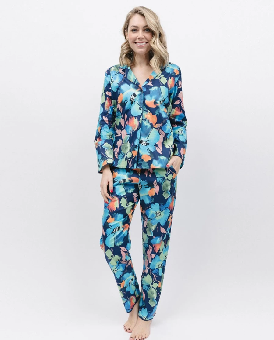 Cyberjammies Women's Floral Print Pyjama Set - Soft Cotton Sleepwear Pajamas