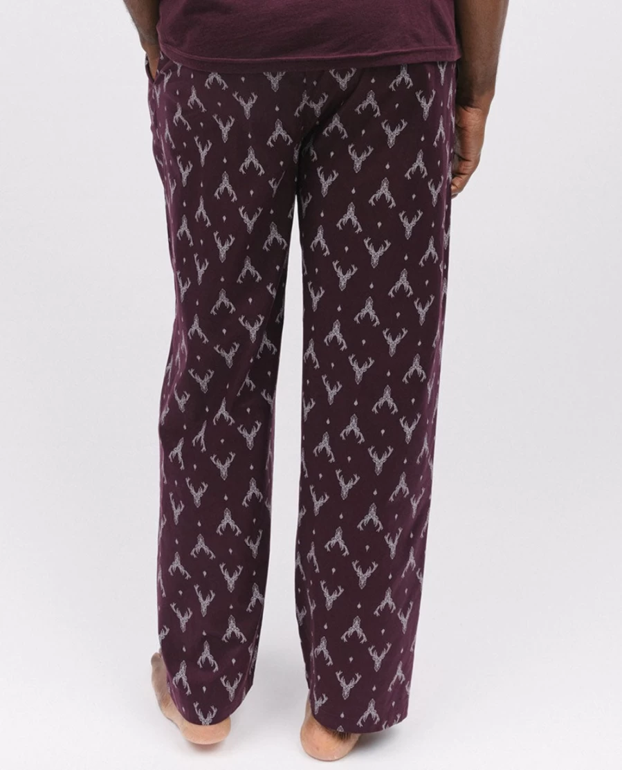 Cyberjammies Men's Spencer Stag Print Pyjama Pants - Comfortable Sleepwear Bottoms