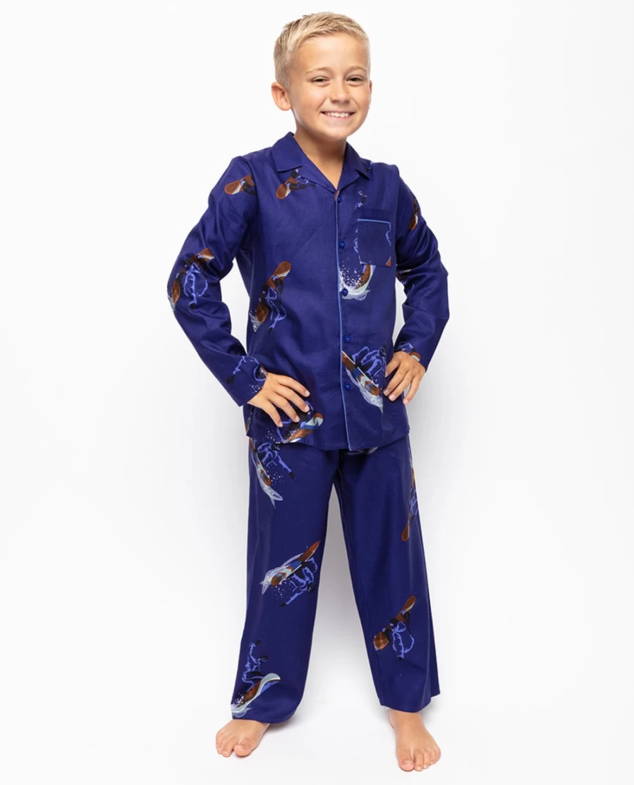 Cyberjammies Kids Snowboarder Print Pyjama Set - Jamie Boys Winter Themed Pajamas