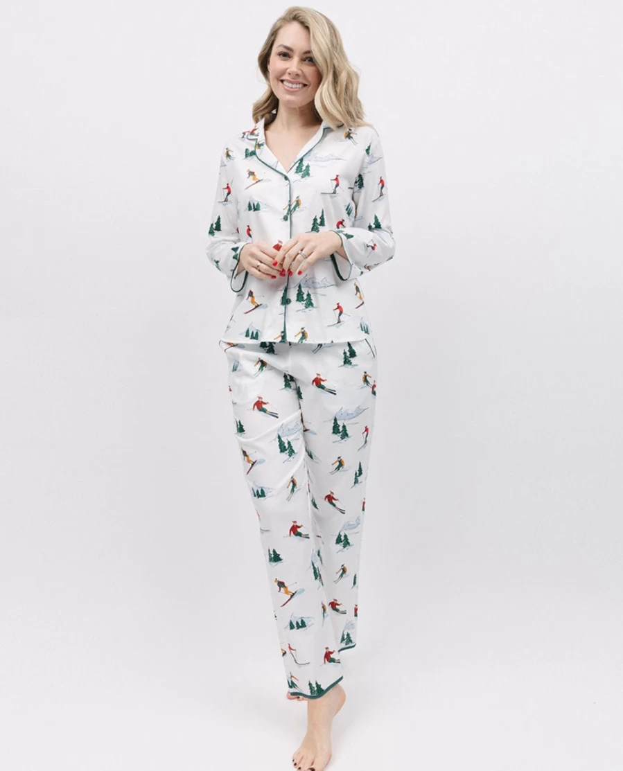 Cyberjammies Women's Whistler Ski Print Pyjama Set - Cozy Winter Sleepwear