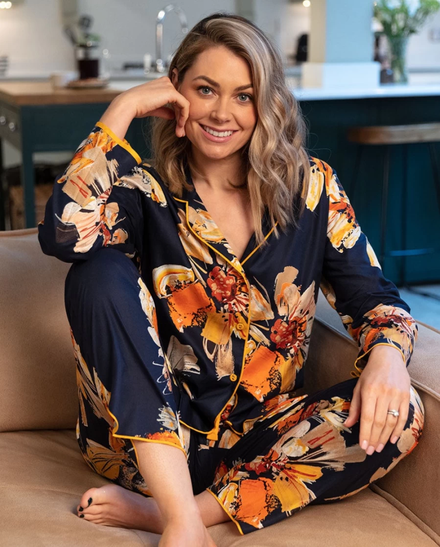 Cyberjammies Women's Floral Print Pyjama Set - Comfortable Sleepwear Pajamas