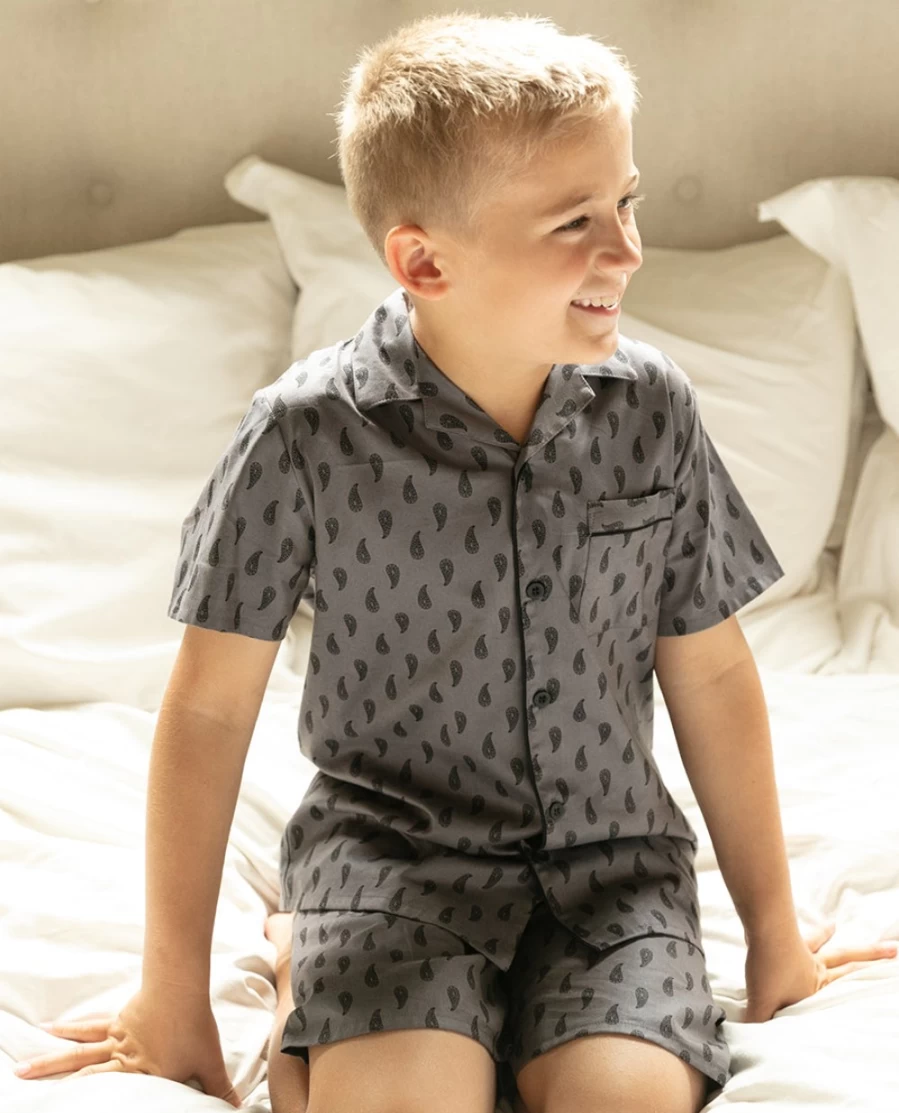 Cyberjammies Kids Paisley Print Shorty Set - Boys' Stylish Mason Shorts